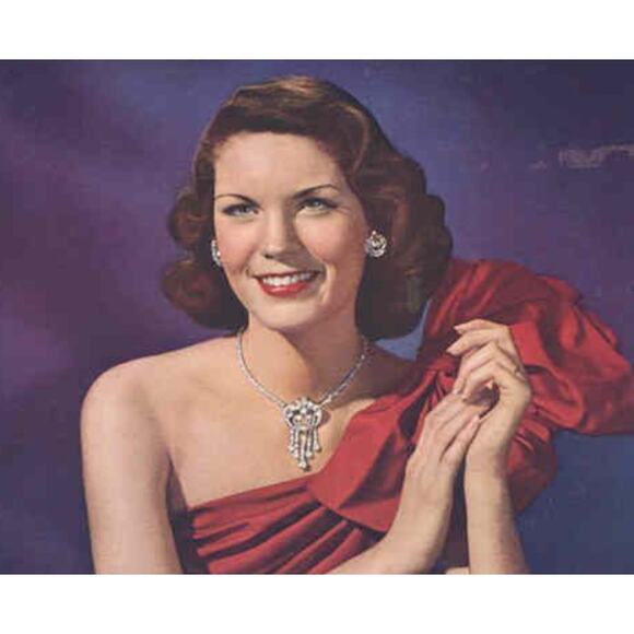 Victorian Crystal & Rhinestone Double Pendant Necklace - Picture 13 of 14